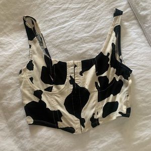 Wild Fable Target Cow Print Corset Crop Top- Size S